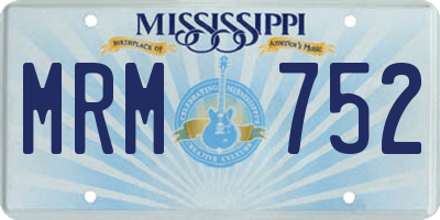 MS license plate MRM752