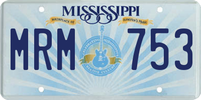 MS license plate MRM753