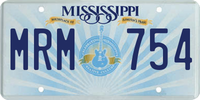 MS license plate MRM754