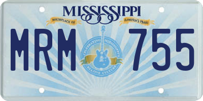 MS license plate MRM755