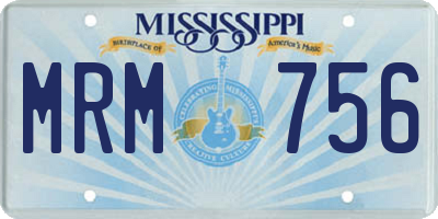 MS license plate MRM756