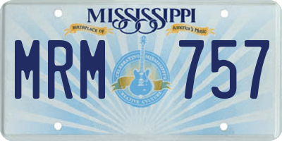 MS license plate MRM757