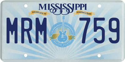 MS license plate MRM759