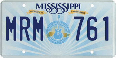 MS license plate MRM761