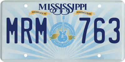MS license plate MRM763