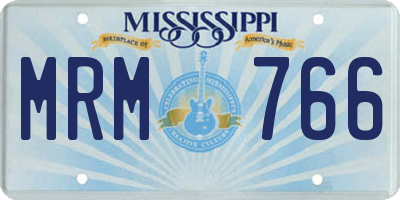 MS license plate MRM766