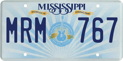 MS license plate MRM767