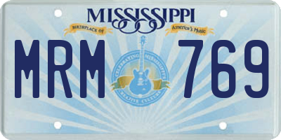 MS license plate MRM769