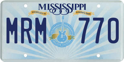 MS license plate MRM770