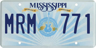 MS license plate MRM771