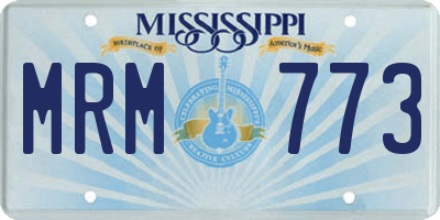 MS license plate MRM773