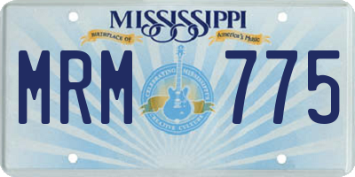 MS license plate MRM775