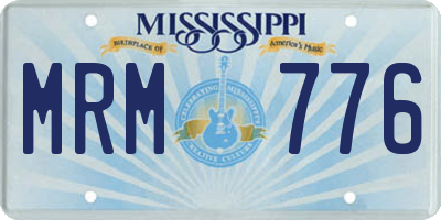 MS license plate MRM776