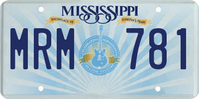 MS license plate MRM781