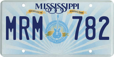 MS license plate MRM782