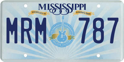 MS license plate MRM787