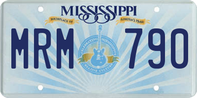MS license plate MRM790