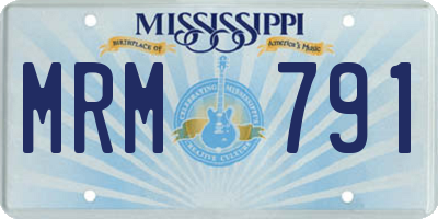 MS license plate MRM791