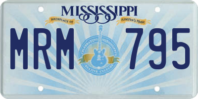 MS license plate MRM795
