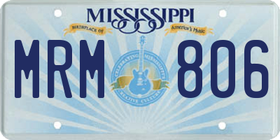 MS license plate MRM806