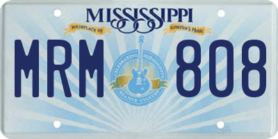 MS license plate MRM808