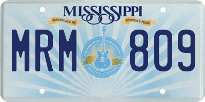 MS license plate MRM809