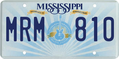 MS license plate MRM810