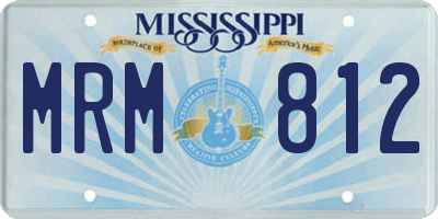 MS license plate MRM812