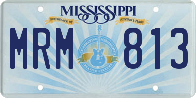 MS license plate MRM813