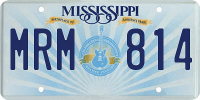 MS license plate MRM814