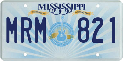 MS license plate MRM821