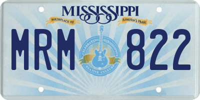 MS license plate MRM822