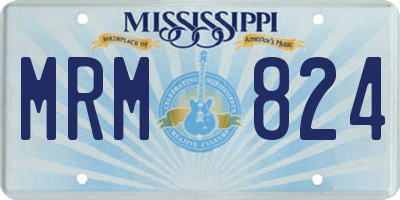 MS license plate MRM824
