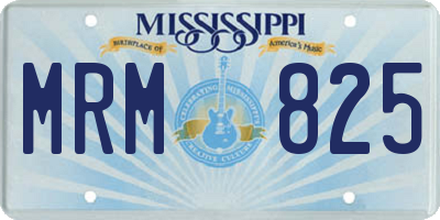 MS license plate MRM825
