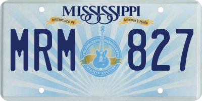 MS license plate MRM827