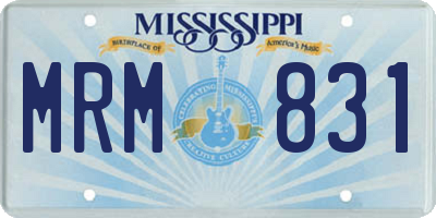 MS license plate MRM831
