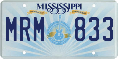 MS license plate MRM833