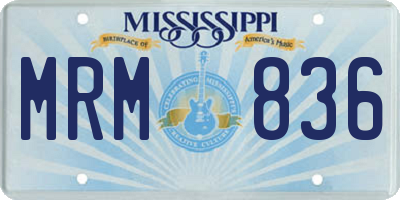 MS license plate MRM836