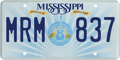 MS license plate MRM837