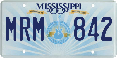 MS license plate MRM842