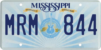 MS license plate MRM844