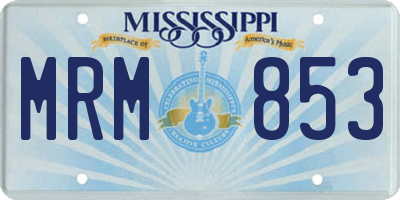 MS license plate MRM853