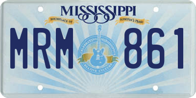 MS license plate MRM861