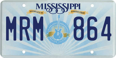 MS license plate MRM864