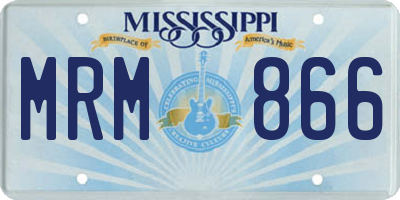 MS license plate MRM866