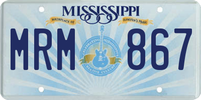 MS license plate MRM867