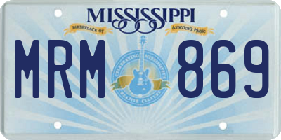 MS license plate MRM869