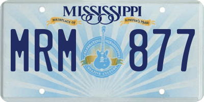 MS license plate MRM877