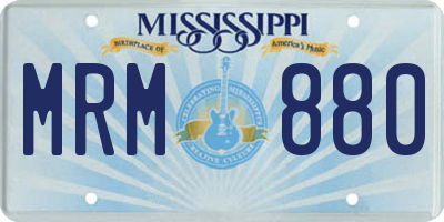 MS license plate MRM880