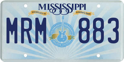 MS license plate MRM883